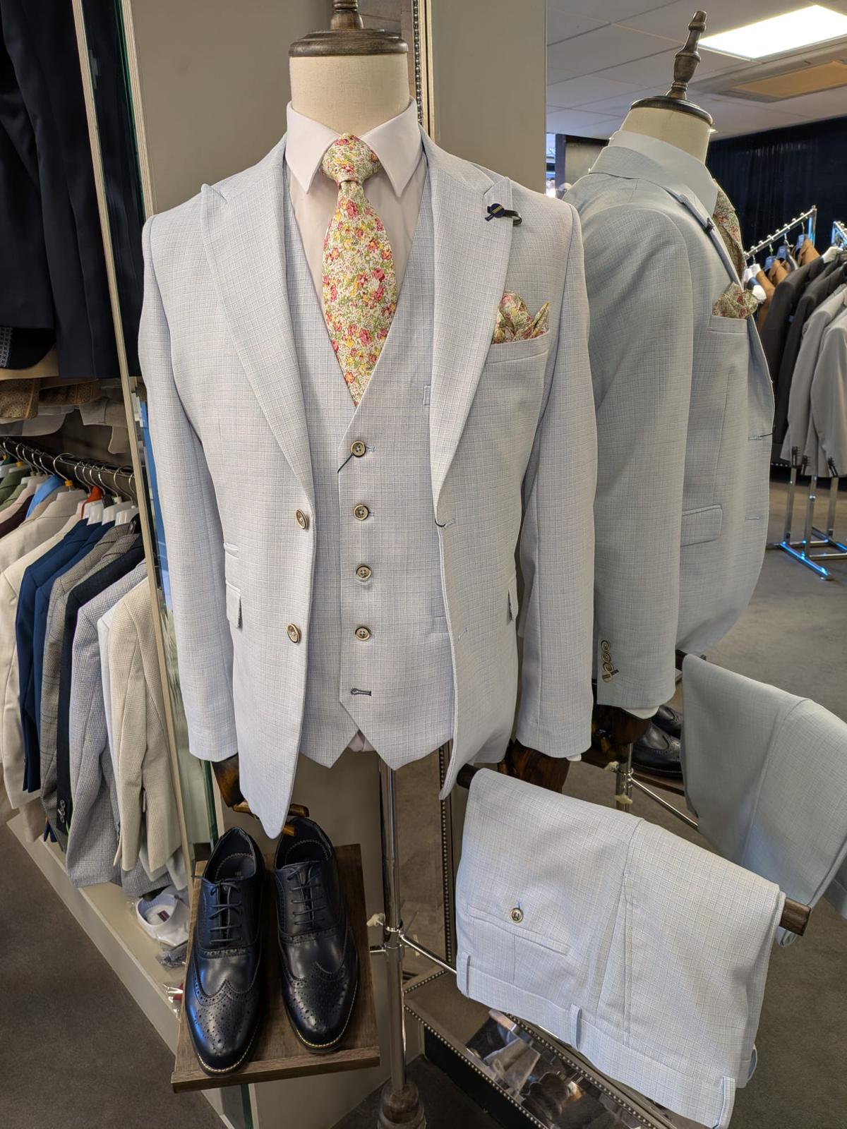 Tropez Sky 3 Piece Suit