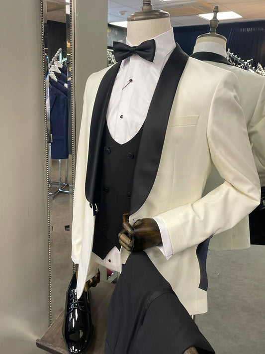 Aspen Ecru 3-Piece Suit