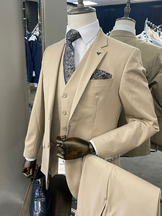 HOU 3-Piece Tan Suit