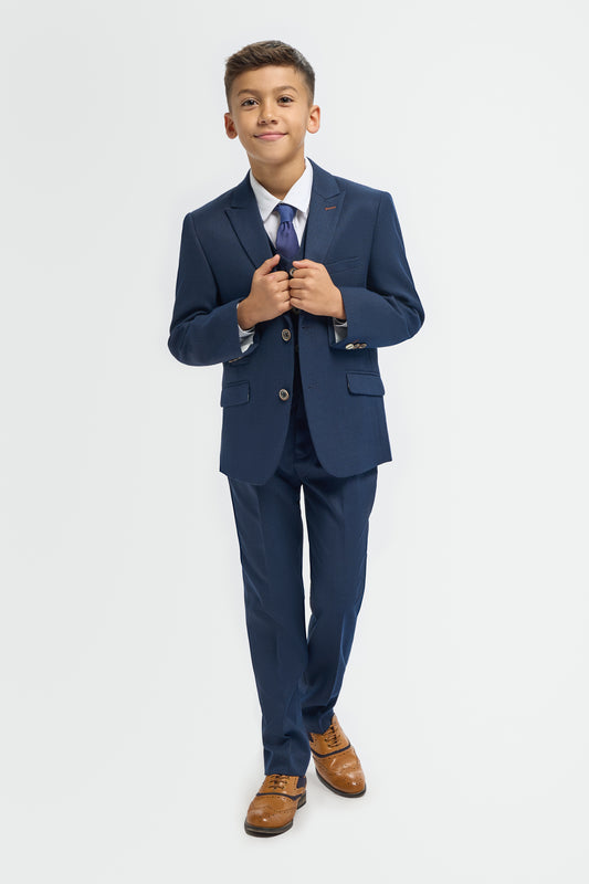 Tropez Navy Boys 3-Piece Suit