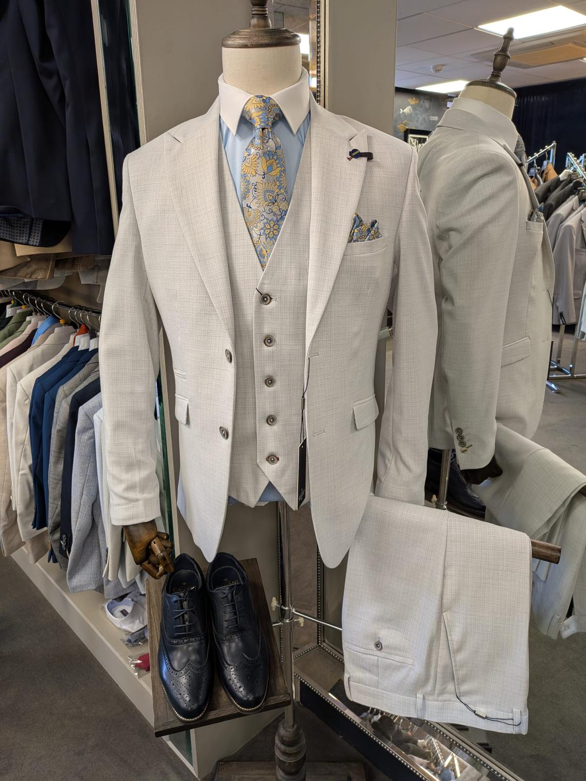 Tropez Slate 3 Piece Suit
