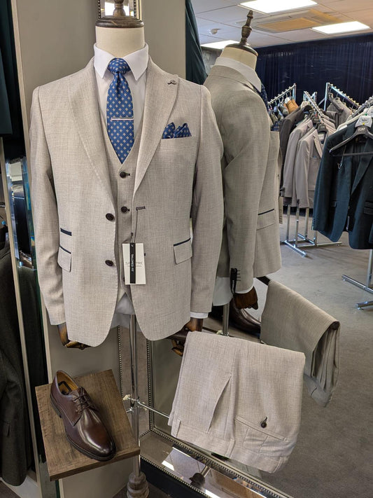 Arthur Beige 3 Piece Suit